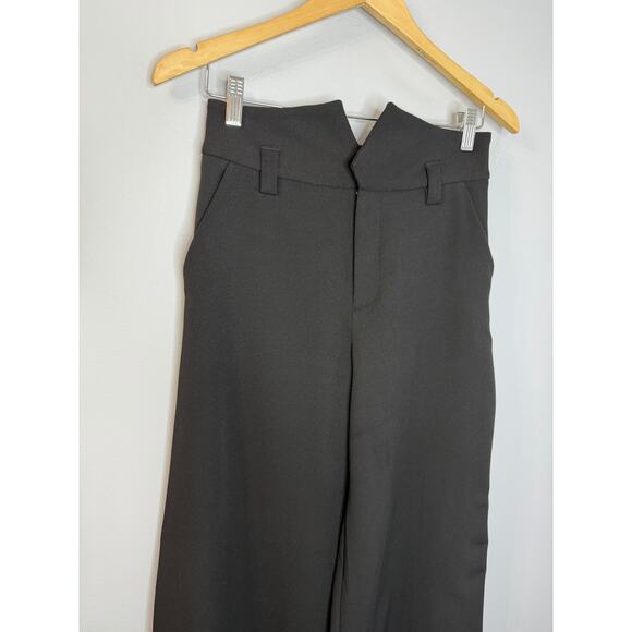 Maeve Anthropologie High-Waisted Wide-Leg Trousers Black Pant Sz 2 NWOT - Picture 3 of 15